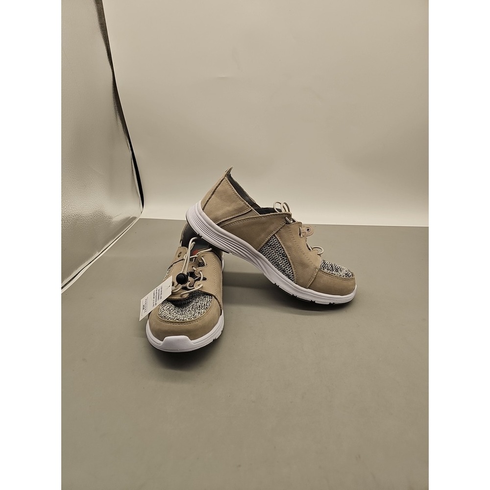 NEW‎ Pandere Bali Women's Leather Shoes Drawstring Sneakers Gray Nubuck Size 10